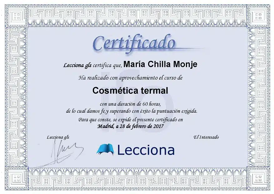 Certificado Lecciona